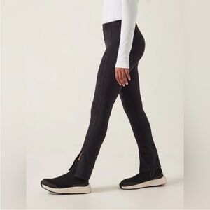 Athleta Girl High Rise Chit Chat Flare Split Hem Black Legging Pants Girls S 7